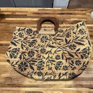 Anthropologie Dominique jute tote bag